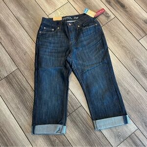 Merona Indigo Denim Jean Capris Size 6 NWT